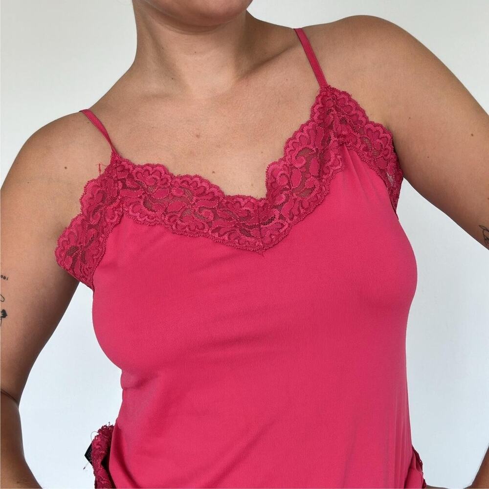 White House Black Market Women's Lace Cami Top Red Size M - Picture 7 of 8